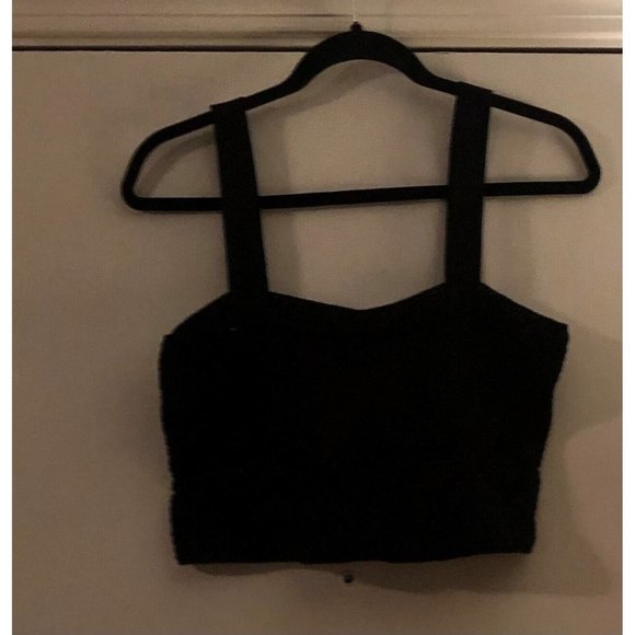 NWT $265 MAJE BLACK CROCHET KNIT TOP  SIZE 2 US MEDIUM - Picture 8 of 9